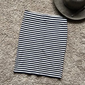Madewell Striped Knit Pencil Skirt, S
